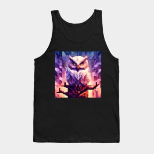 Pixel Owl on Tree Tank Top